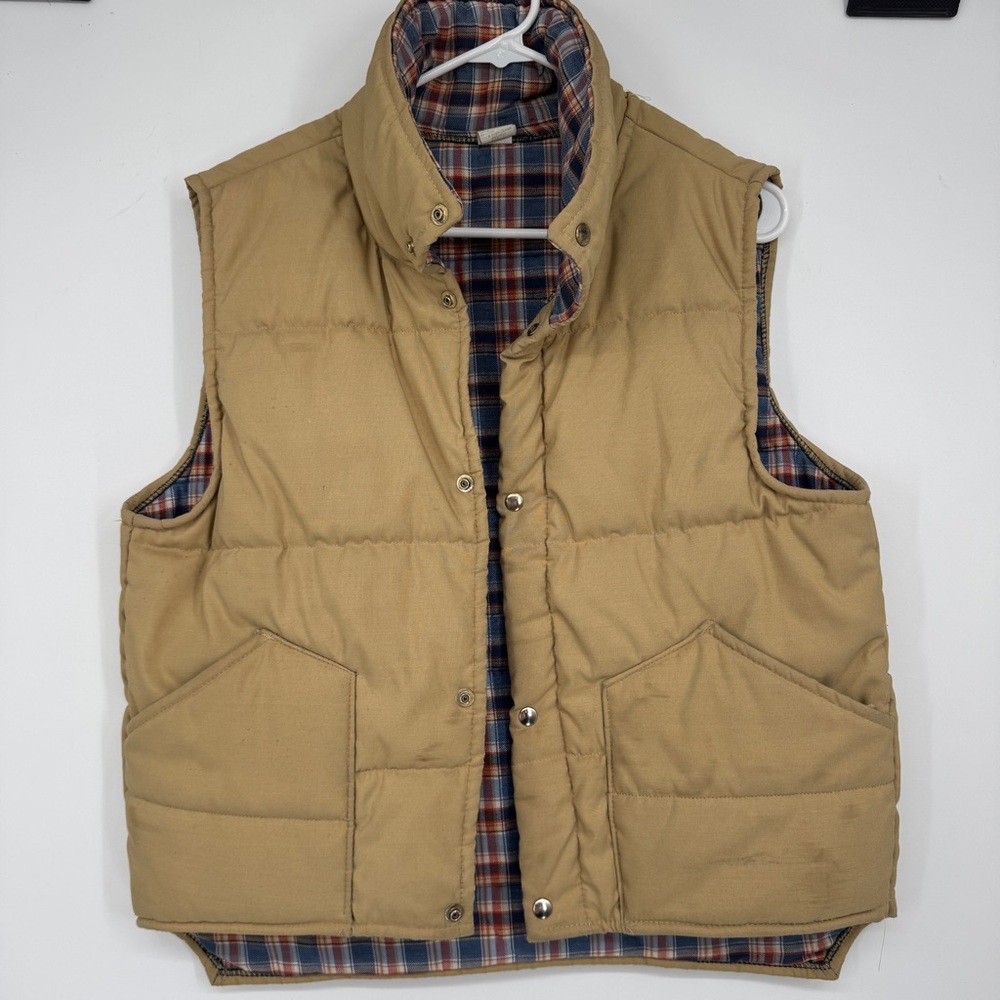 Men's Tan Quilted Puffer Vest